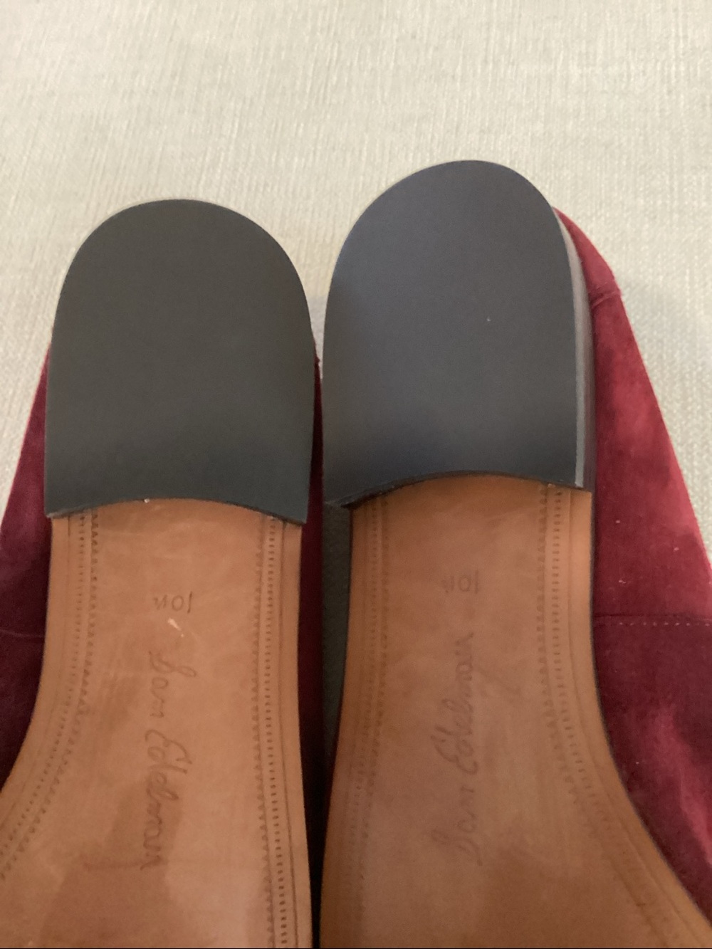 Sam Edelman Loraine loafers, deep burgundy suede, Gold Horse bit, Size 10.5, NWO - Picture 7 of 7